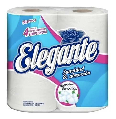 PAPEL HIGIENICO ELEGANTE 4x30mt H/S