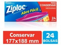 ZIPLOC BOLSA CONSEVA MEDIANA 24u
