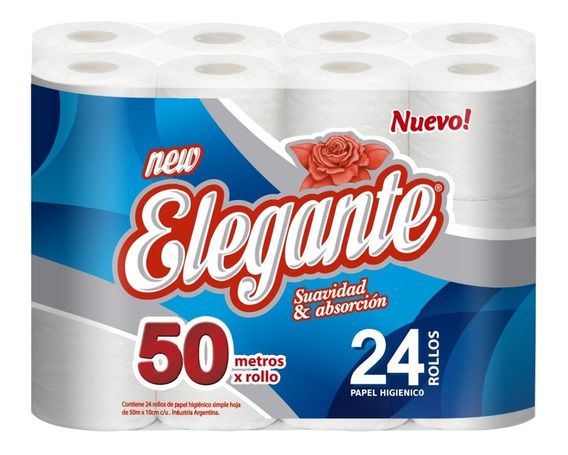 PAPEL HIGIENICO ELEGANTE 24x50mt H/S