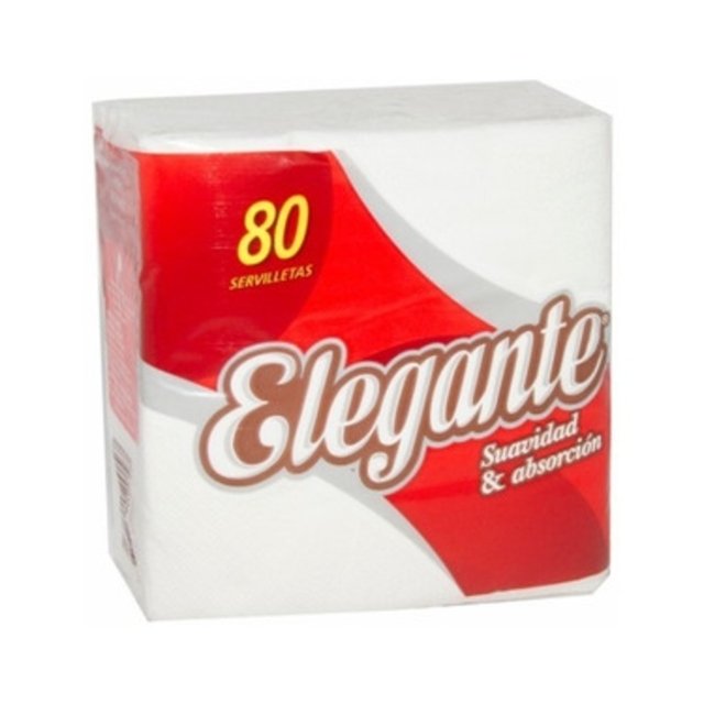 SERVILLETAS ELEGANTE 33x33cm 80unid