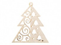 ARBOL / PINO CALADO PLACA 10cm 3 mm