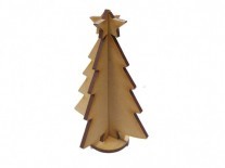 ARBOL NAVIDAD CON ENCASTRE Y ESTRELLA 10cm