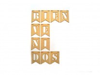 BANDERIN BIENVENIDOS DOS PUNTAS