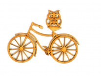 BUHO CON BICICLETA 11x14CM 3mm