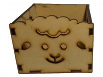 CAJON ANIMAL OVEJA 15x15x18cm - 5mm