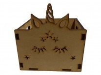 CAJON UNICORNIO ESTRELLAS 15x15x15 - 5mm