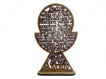 CALIZ CON BASE PADRE NUESTRO 13x21cm 5mm