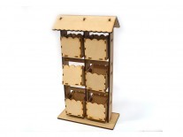 CARAMELERA CON TECHO x6 CAJONES (12X26X44)