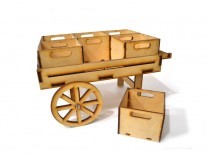 CARAMELERA CARRETA C/CAJONES x6 22X32X21