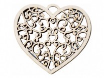 CORAZON CALADO C/ARABESCOS x10cm 3mm