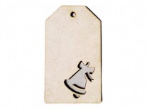 ETIQUETAS NAVIDAD CAMPANA 5x9cm 3mm