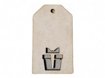 ETIQUETAS NAVIDAD REGALO 5x9cm 3mm