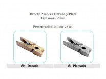 BROCHE CBX MET/PLATA 35mm x25unid