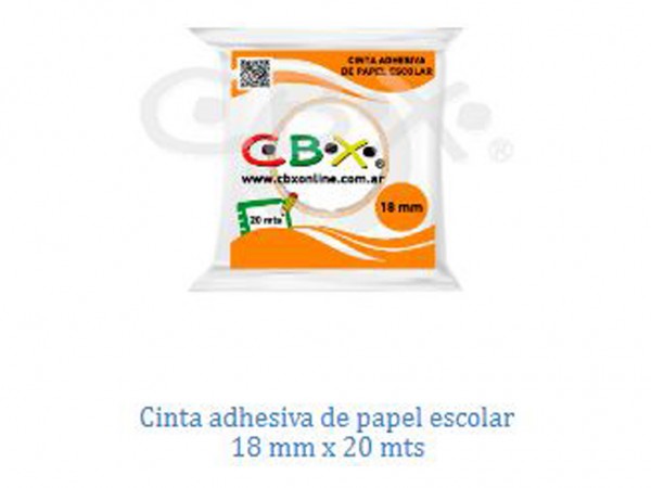 CINTAS ENMASCARAR 18mmx20m ESCOLAR CBX