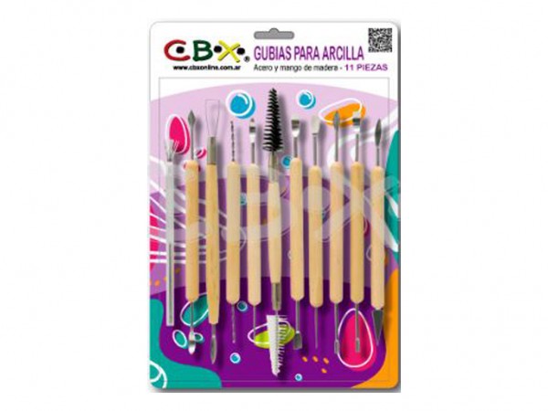 HERRAMIENTAS PARA ARCILLA x11 unidades