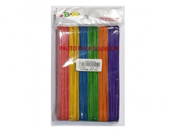 PALITOS HELADO COLOR GR 15cm x50 unid