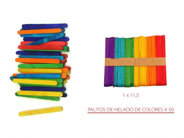 PALITOS HELADO COLOR x50