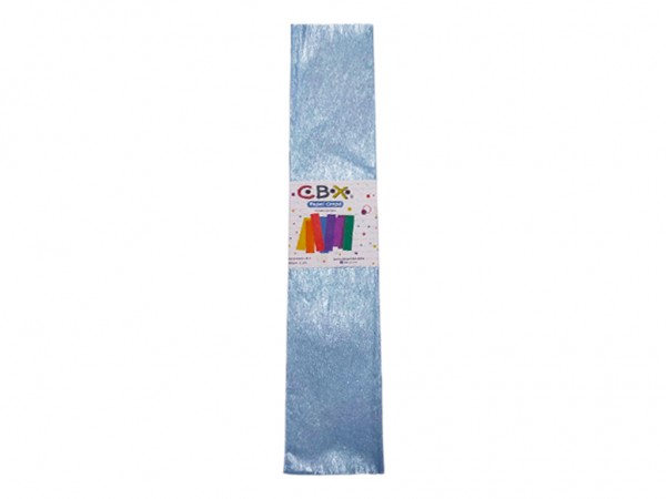PAPEL CREPE PERLADO CELESTE 2mx50cm