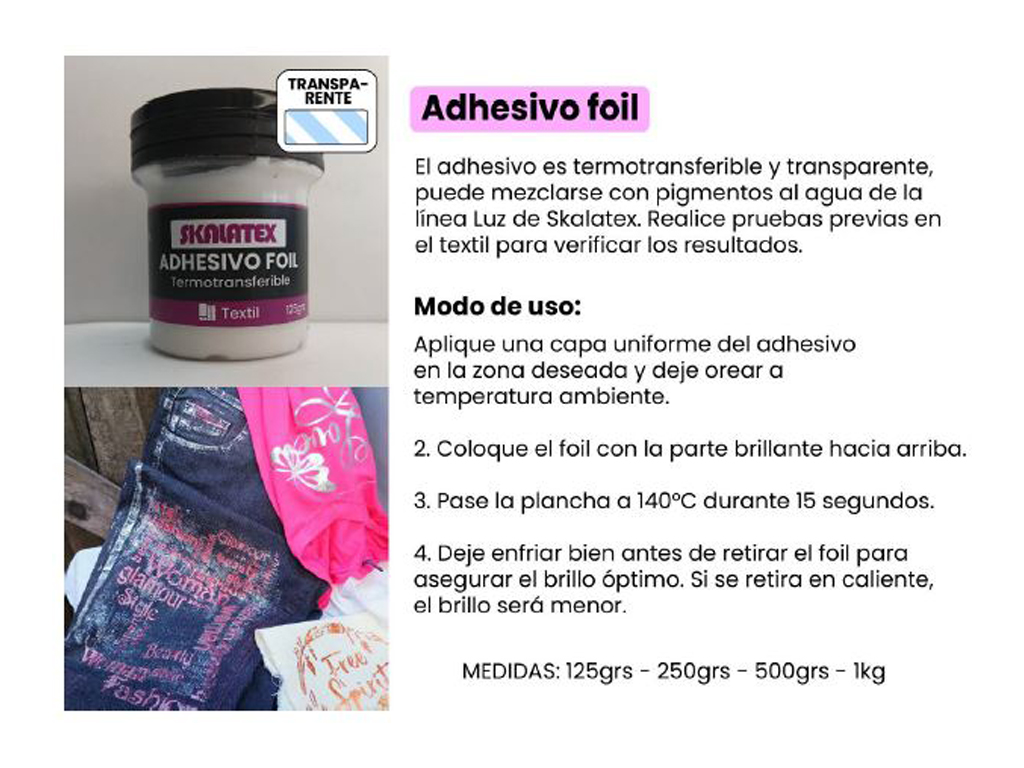 ADHESIVO FOIL 125g termotransferible