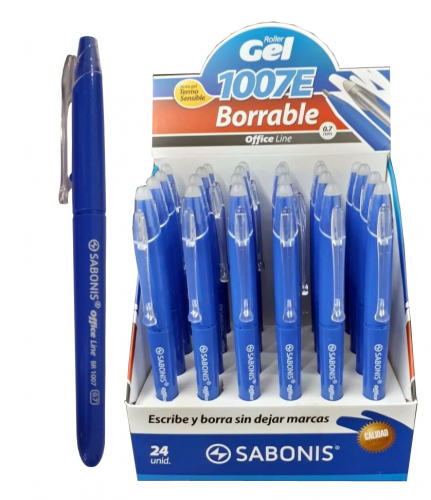 BOLIGRAFO BORRABLE GEL 0.7mm AZUL/NEGRO
