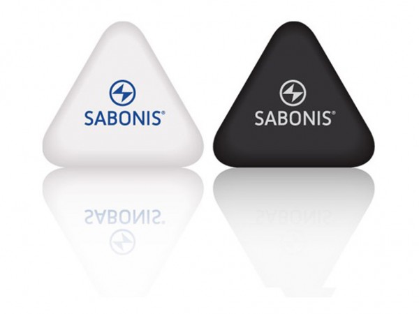 GOMA BORRAR TRIANGULAR BLANCA/NEGRA