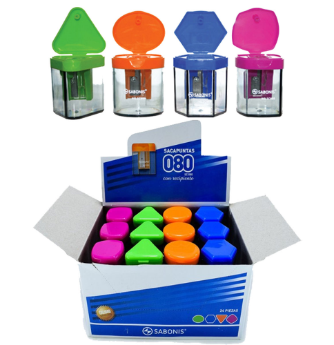 SACAPUNTAS PLASTICO C/DEPOSITO CH