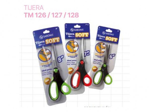 TIJERA SOFT METALICA 19cm BLISTER