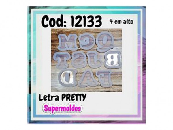 MOLDES RESINA ABECEDARIO PRETTY 4cm