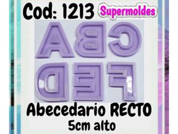 MOLDES RESINA ABECEDARIO RECTO 5cm