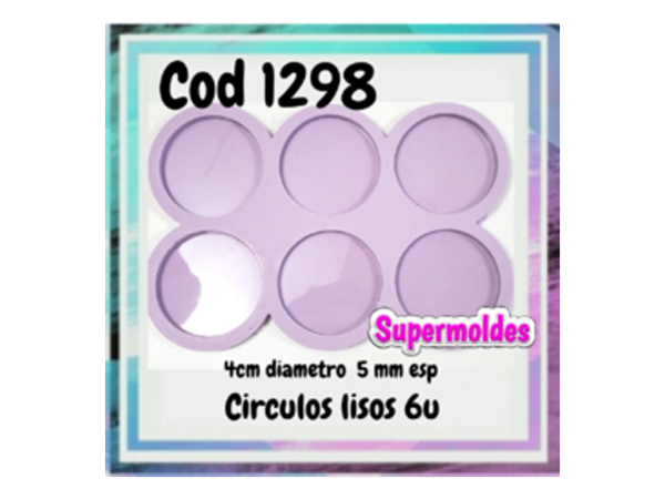 MOLDES SILICONA CIRCULOS x6 4cm 5 cm DIAM