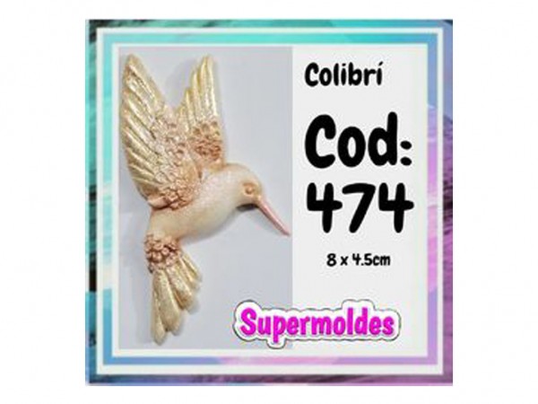MOLDES SILICONA COLIBRI - PICAFLOR 8X4.5 cm