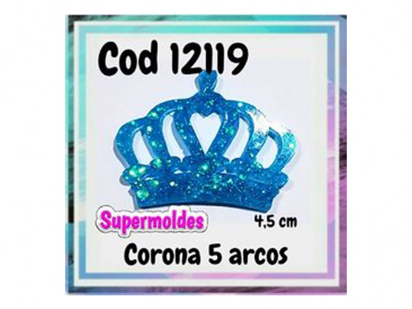 MOLDES SILICONA CORONA 5 ARCOS CALADOS 3x4