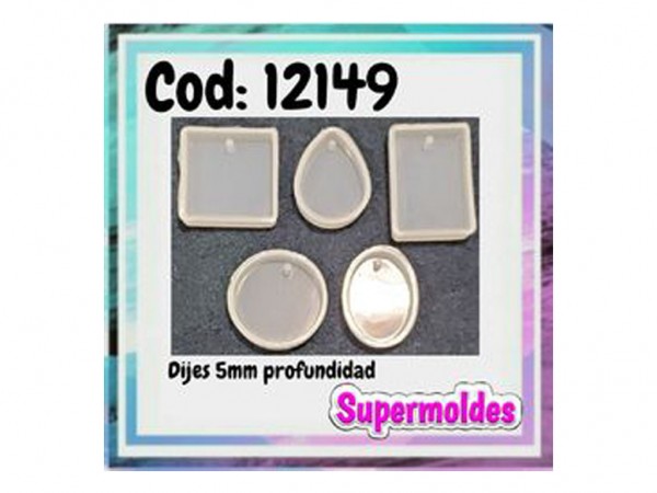 MOLDES RESINA DIJES 2.5cm x5 unid