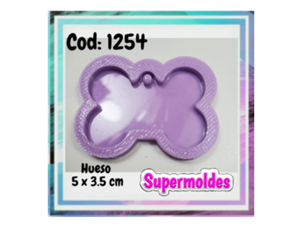 MOLDES RESINA HUESO MEDALLA 5x3.5cm