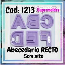 MOLDES SILICONA LETRAS RECTAS 5cm c/u