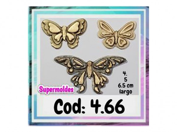MOLDES RESINA MARIPOSAS X 3