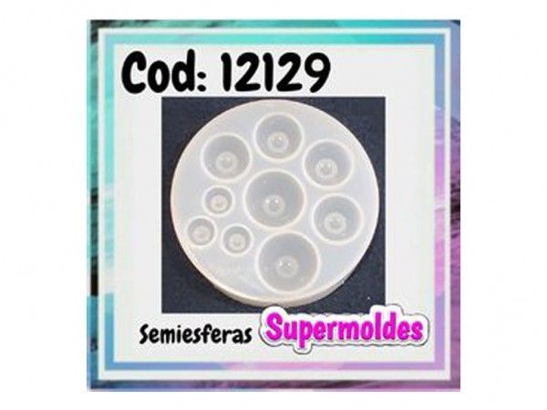 MOLDES RESINA SEMIESFERA X9(1.2 Y 2.5CM)