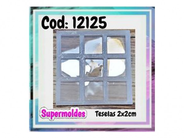 MOLDES RESINA TESELAS 2x2 4mm LISAS  9u