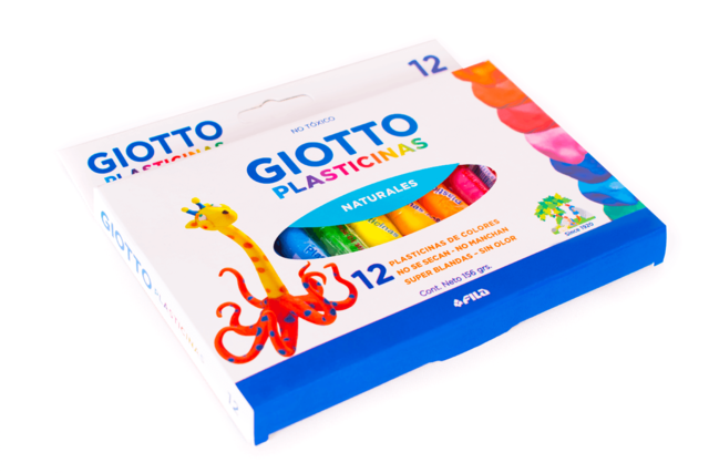 PLASTICINA GIOTTO x12 COLORES NO SE SECA