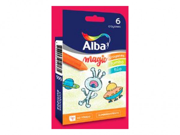 CRAYONES ALBA JUMBO FLUO x6