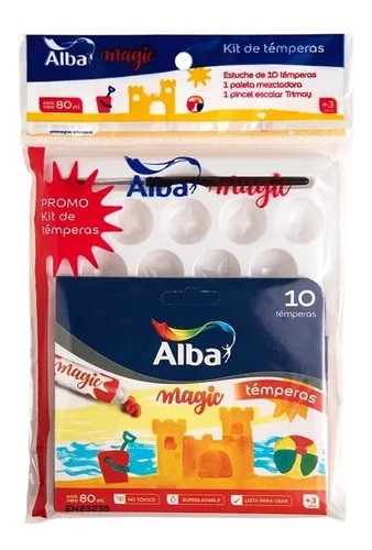 KIT ALBAMAGIC SURTIDO C/PALETA Y PINCEL