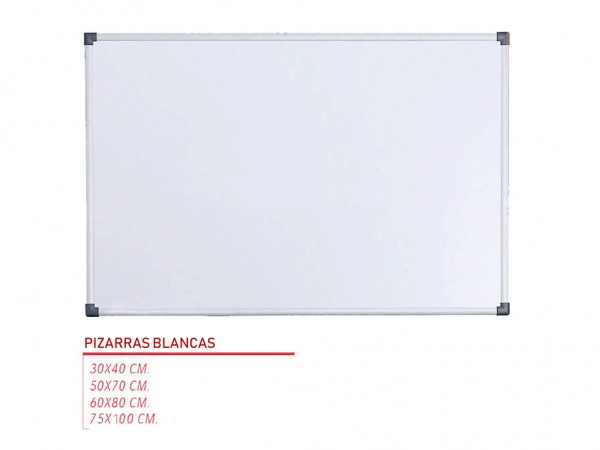 PIZARRA BLANCA 60X80 MARCO METAL