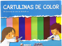 BLOCK CARTULINAS COLOR SURTIDAS x30H