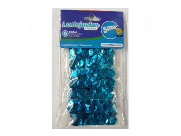 LENTEJUELAS SIFAP CELESTES x5