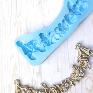 MOLDES SILICONA FESTON DE FLORES