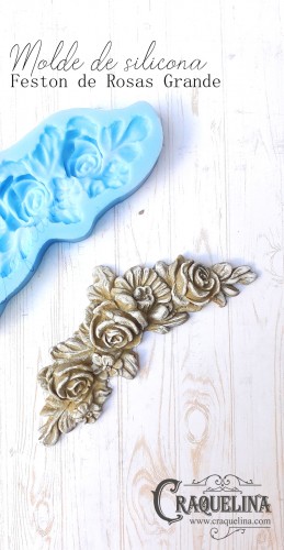 MOLDES SILICONA FESTON DE ROSAS GR