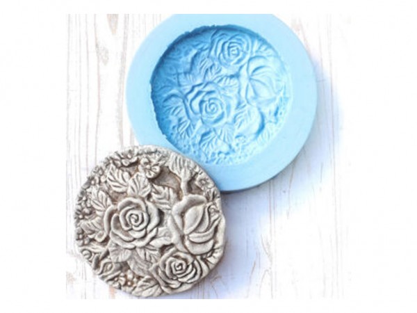 MOLDES SILICONA TAPITA CON ROSAS