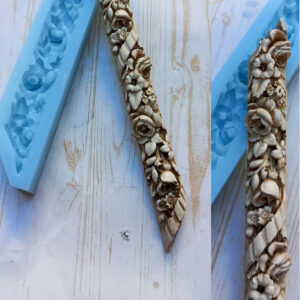 MOLDES SILICONA VARILLA FLOR Y CINTA