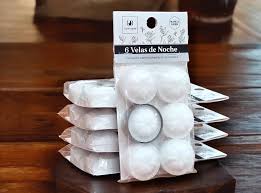 VELA NOCHE x6 BLANCAS COLGABLES