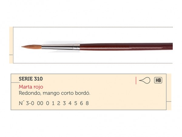 PINCEL CASAN 310/02 REDONDO PELO DE MART